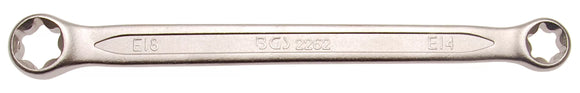 Dubbel-ringnyckel med E-profil-ringar | E14 x E18. BGS 2262