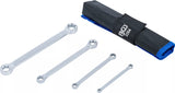 Dubbel-ringnyckel-sats med E-profil-ringar | E6 x E8 - E20 x E24 | 4 delar. BGS 2264