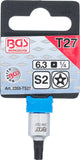 Bit-Insats | 6,3 mm (1/4") | TS-Profil (för Torx Plus) med borrning TS27. BGS 2355-TS27