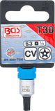 Bit-Insats | 6,3 mm (1/4") | TS-Profil (för Torx Plus) med borrning TS30. BGS 2355-TS30