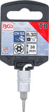 Bit-Insats | 6,3 mm (1/4") | T-Profil (för Torx) med borning T8. BGS 2356
