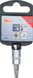 Bit-Insats | 6,3 mm (1/4") | T-Profil (för Torx) med borning T27. BGS 2361