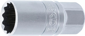 Tändstift-Insats med hållargummi, Tolvkant | 12,5 mm (1/2") | 21 mm. BGS 2386