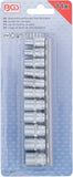 Hylsa-sats Sexkant | 6,3 mm (1/4") | Tumsstorlekar | 11 delar. BGS 2433