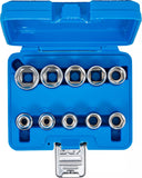 Hylsa-sats Sexkant | 12,5 mm (1/2") | Tumsstorlekar | 10 delar. BGS 2434