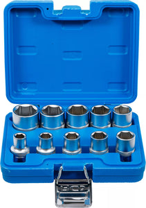 Hylsa-sats Sexkant | 12,5 mm (1/2") | Tumsstorlekar | 10 delar. BGS 2434
