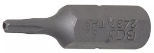 Bit | Längd 25 mm | Yttre sexkant 6,3 mm (1/4") | T-Profil (för Torx) med borrning T8. BGS 2437
