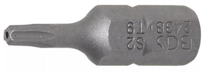 Bit | Längd 25 mm | Yttre sexkant 6,3 mm (1/4") | T-Profil (för Torx) med borrning T9. BGS 2438