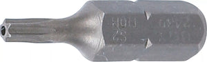 Bit | Längd 25 mm | Yttre sexkant 6,3 mm (1/4") | T-Profil (för Torx) med borrning T10. BGS 2439