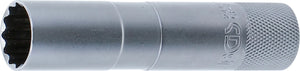 Tändstift-Insats med hållargummi, Tolvkant, lång | 10 mm (3/8") | 16 mm. BGS 2448