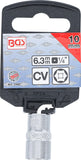Hylsa Sexkant | 6,3 mm (1/4") | 10 mm. BGS 2482