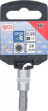 Bit-Insats | 6,3 mm (1/4") | Inre sexkant 7 mm. BGS 2501