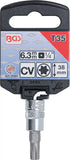Bit-Insats | 6,3 mm (1/4") | T-Profil (för Torx) T35. BGS 2565