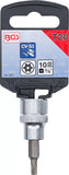 Bit-Insats | 10 mm (3/8") | T-Profil (för Torx) med borning T20. BGS 2571