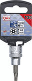 Bit-Insats | 10 mm (3/8") | T-Profil (för Torx) med borning T30. BGS 2574
