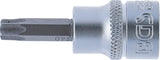 Bit-Insats | 10 mm (3/8") | T-Profil (för Torx) med borning T40. BGS 2575