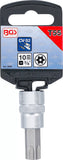 Bit-Insats | 10 mm (3/8") | T-Profil (för Torx) med borning T55. BGS 2599