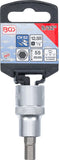 Bit-Insats | Inre fyrkant 12,5 mm (1/2") | Inre sexkant 9/32". BGS 2734
