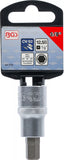 Bit-Insats | Inre fyrkant 12,5 mm (1/2") | Inre sexkant 3/8". BGS 2736