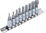 Bit-Insats-sats | 6,3 mm (1/4") | Inre sexkant 3/32" - 3/8" | Tumsstorlekar | 9 delar. BGS 2749