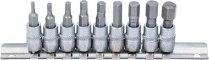 Bit-Insats-sats | 6,3 mm (1/4") | Inre sexkant 3/32" - 3/8" | Tumsstorlekar | 9 delar. BGS 2749