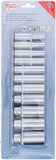 Hylsa-sats Sexkant, djup | 10 mm (3/8") | Tumsstorlekar | 11 delar. BGS 2756