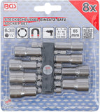 Hylsa-sats Sexkant | Yttre sexkant 6,3 mm (1/4") | 6 - 13 mm | 8 delar. BGS 2758