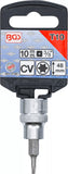 Bit-Insats | 10 mm (3/8") | T-Profil (för Torx) T10. BGS 2760