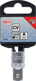 Hylsnyckel-Adapter | Inre fyrkant 10 mm (3/8") - Yttre fyrkant 12,5 mm (1/2"). BGS 280