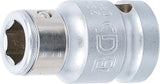 Bit-Adapter med spärrkula | Inre fyrkant 12,5 mm (1/2") | Inre sexkant 10 mm (3/8"). BGS 290