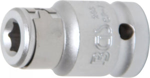 Bit-Adapter med spärrkula | Inre fyrkant 12,5 mm (1/2") | Inre sexkant 8 mm (5/16"). BGS 293