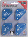 Mini-Magnethållare-sats | 45° - 90° - 135° | 4 delar. BGS 3004