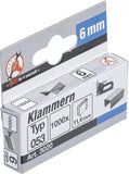 Klammer | Typ 53 | 6 x 11,4 mm | 1000 st.. BGS Diy 3020
