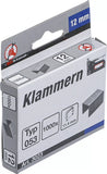 Klammer | Typ 53 | 12 x 11,4 mm | 1000 st.. BGS Diy 3023