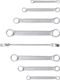 Dubbel-ringnyckel-sats | extra platt | 6 - 22 mm | 8 delar. BGS 30300