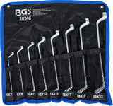 Dubbel-ringnyckel-sats | Djupt bockad | 6 x 7 - 20 x 22 mm | 8 delar. BGS 30306