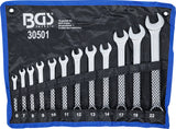U-ringnyckel-sats | 6 - 22 mm | 12 delar. BGS 30501