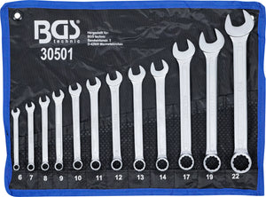 U-ringnyckel-sats | 6 - 22 mm | 12 delar. BGS 30501