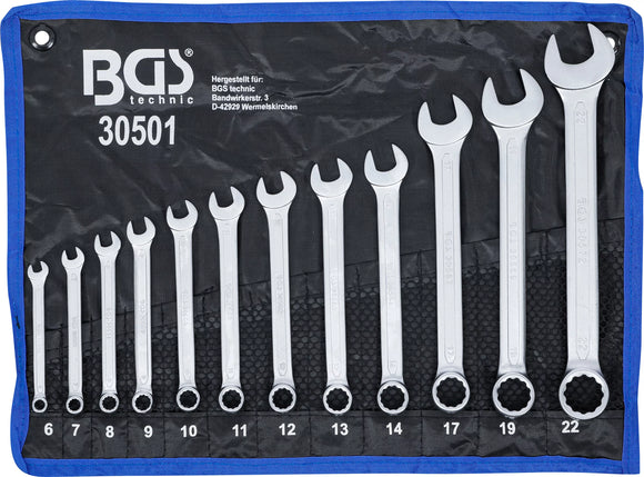 U-ringnyckel-sats | 6 - 22 mm | 12 delar. BGS 30501