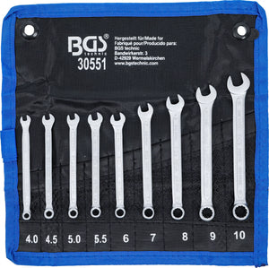 U-ringnyckel-sats | 4 - 10 mm | 9 delar. BGS 30551