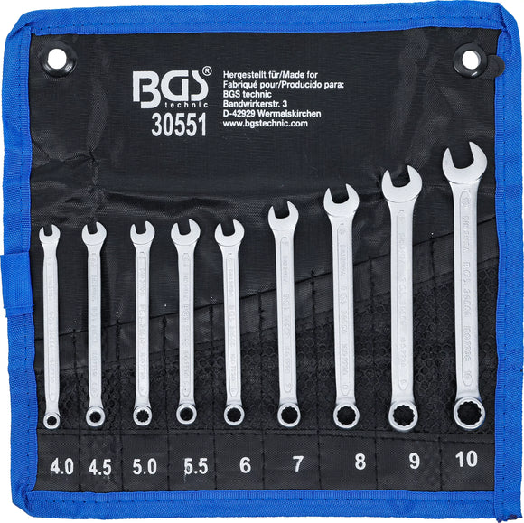 U-ringnyckel-sats | 4 - 10 mm | 9 delar. BGS 30551