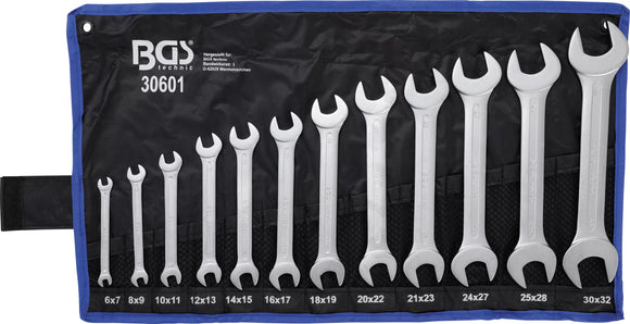Dubbel U-nyckel-sats | 6 - 32 mm | 12 delar. BGS 30601