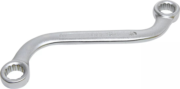 S-Form Dubbel-ringnyckel Tolvkant | 10 x 11 mm. BGS 30741
