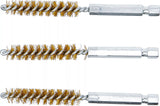 Mässingsborste | 10 mm | 6,3 mm (1/4") | 3-delig. BGS 3078-10-M