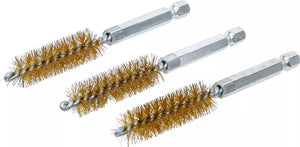 Mässingsborste | 13 mm | 6,3 mm (1/4") | 3-delig. BGS 3078-13-M