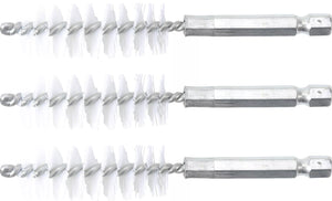 Nylonborste | 17 mm | 6,3 mm (1/4") | 3-delig. BGS 3078-17-N