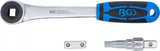 Genomstickbart med adapter och stegnyckel | Inre sexkant 12,5 mm (1/2 tum). BGS 314