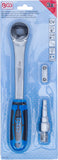 Genomstickbart med adapter och stegnyckel | Inre sexkant 12,5 mm (1/2 tum). BGS 314