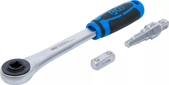 Genomstickbart med adapter och stegnyckel | Inre sexkant 12,5 mm (1/2 tum). BGS 314