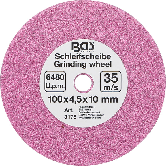 Slipskiva | för BGS 3180 | Ø 100 x 4,5 x 10 mm. BGS 3178
